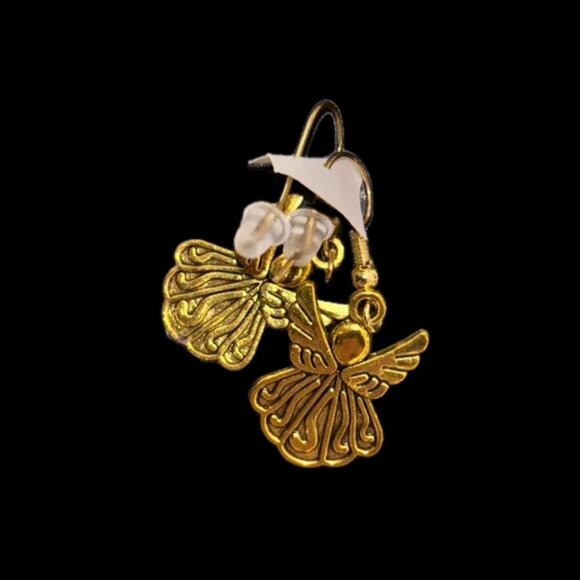 Nordstrom Gold Filigree Angel Earrings - Picture 5 of 6